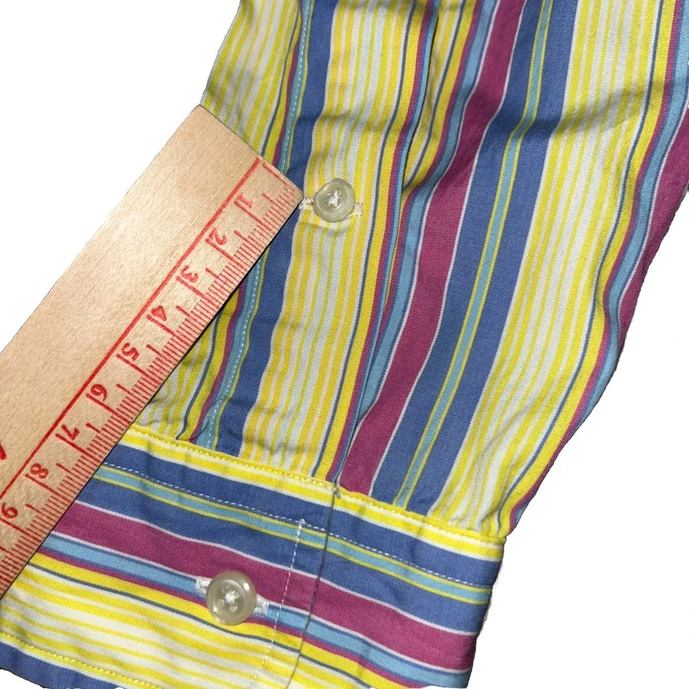 Polo Ralph Lauren Long Sleeve Button Down Men's Large, Pink‎ Blue Yellow, Easter